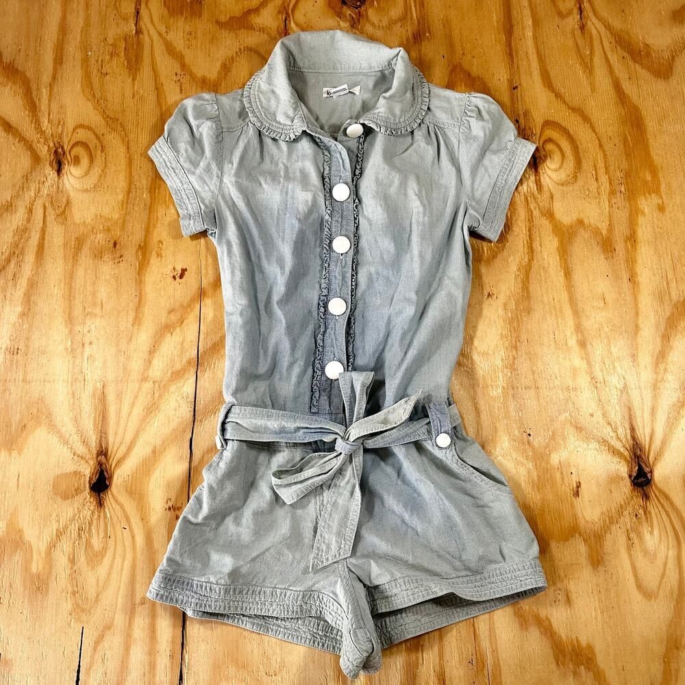 Vintage Kensie Cotton Denim Romper Jumpsuit Size M